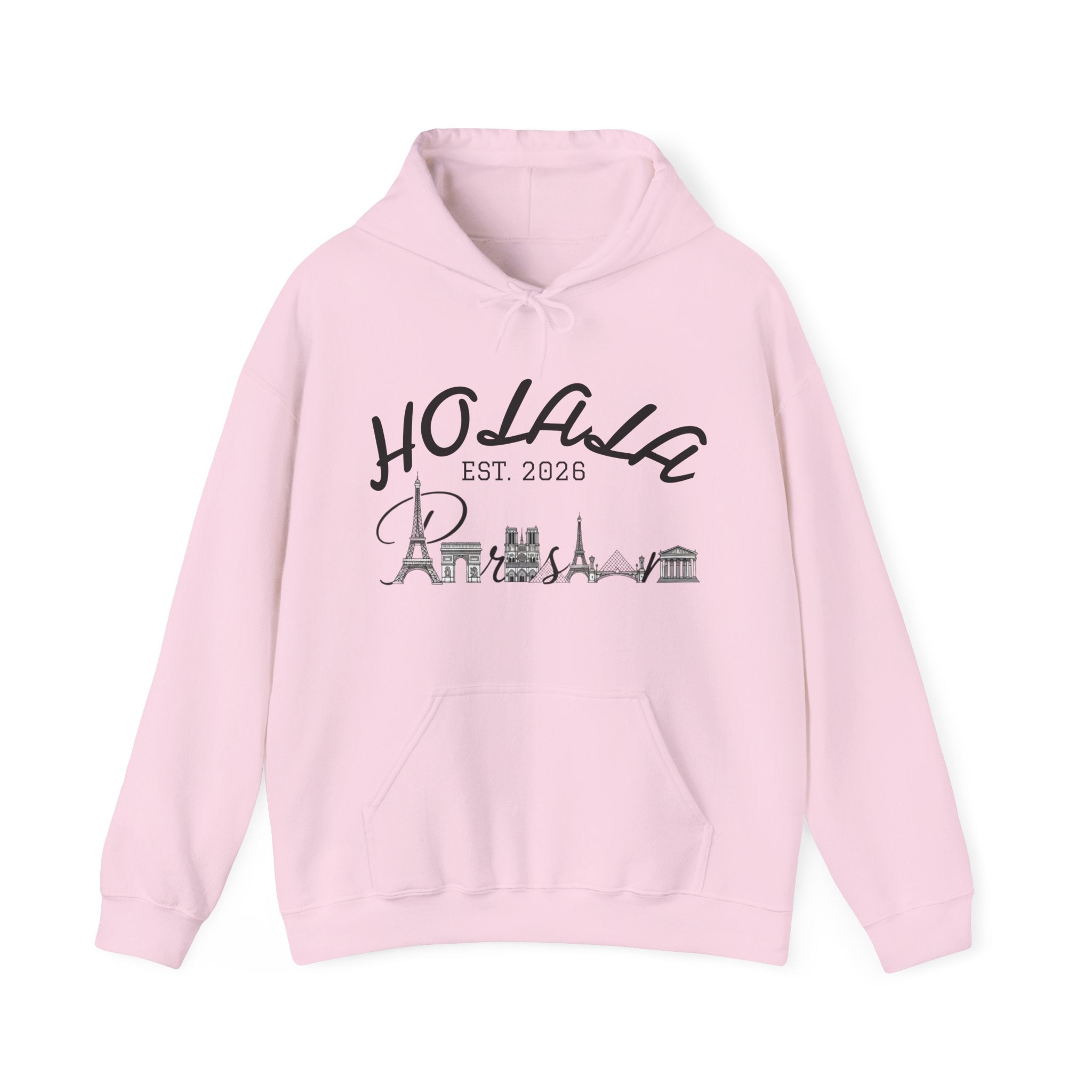HOLAHA City Skyline Hoodie – 'EST. 2026' Spanish Greeting Sweatshirt