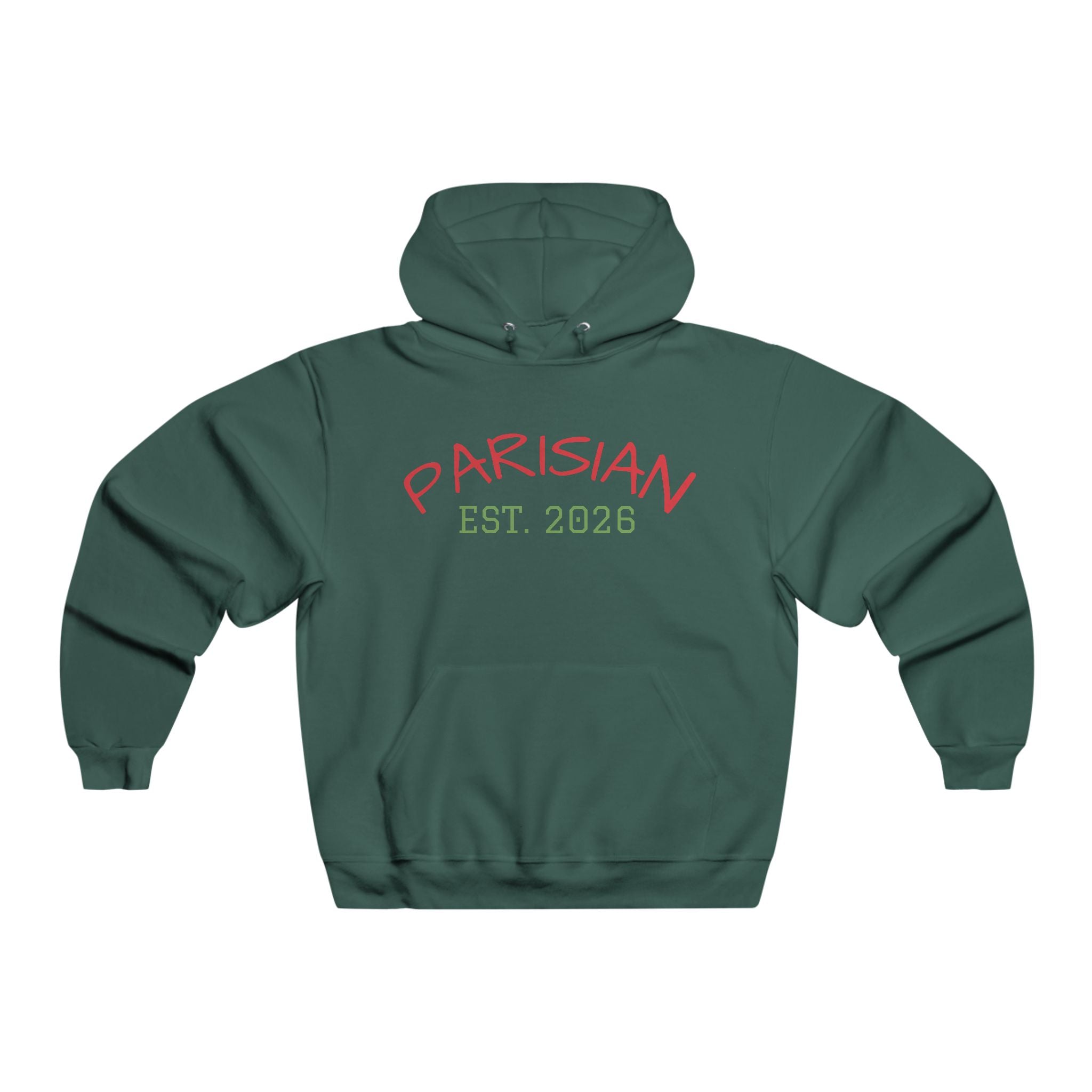 Parisian Est. 2026 Hoodie — Olive Pullover Sweatshirt