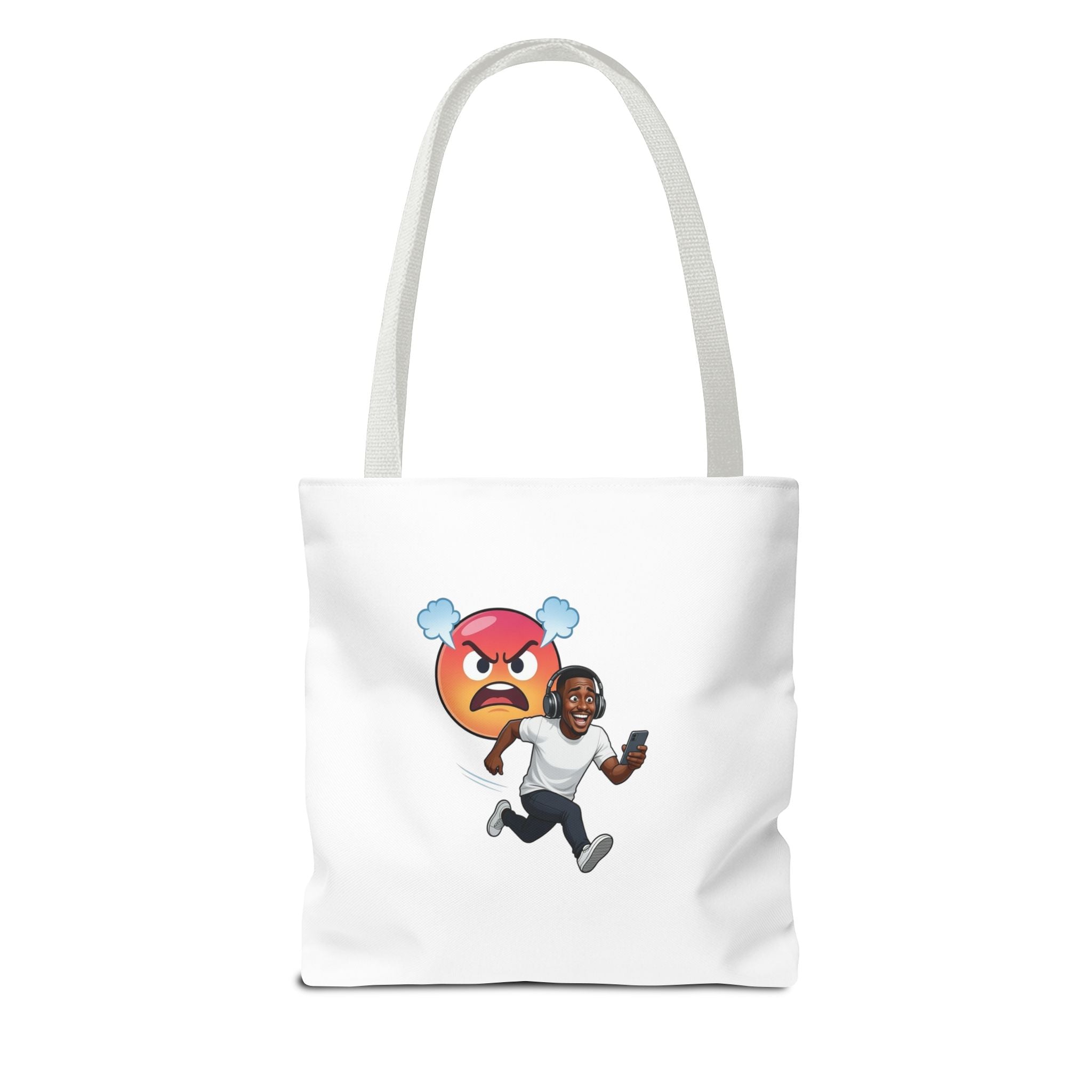 Parisian Soccer Fan Tote Bag — Funny Emoji Runner Design