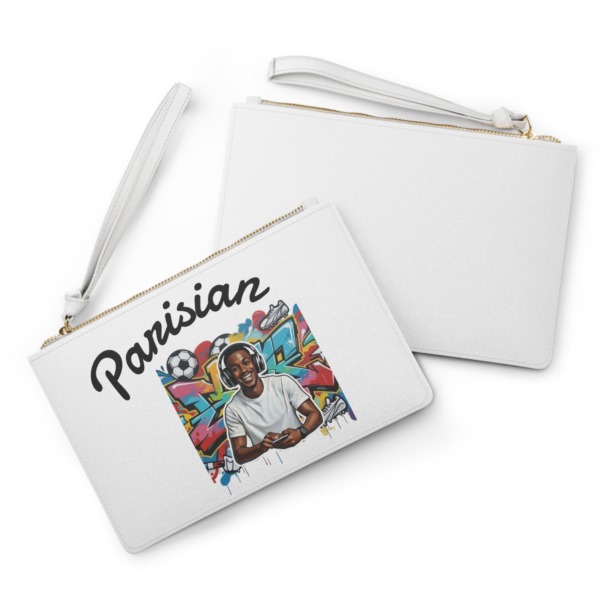 Parisian Portrait Clutch Bag — Urban Graffiti Photo Wristlet
