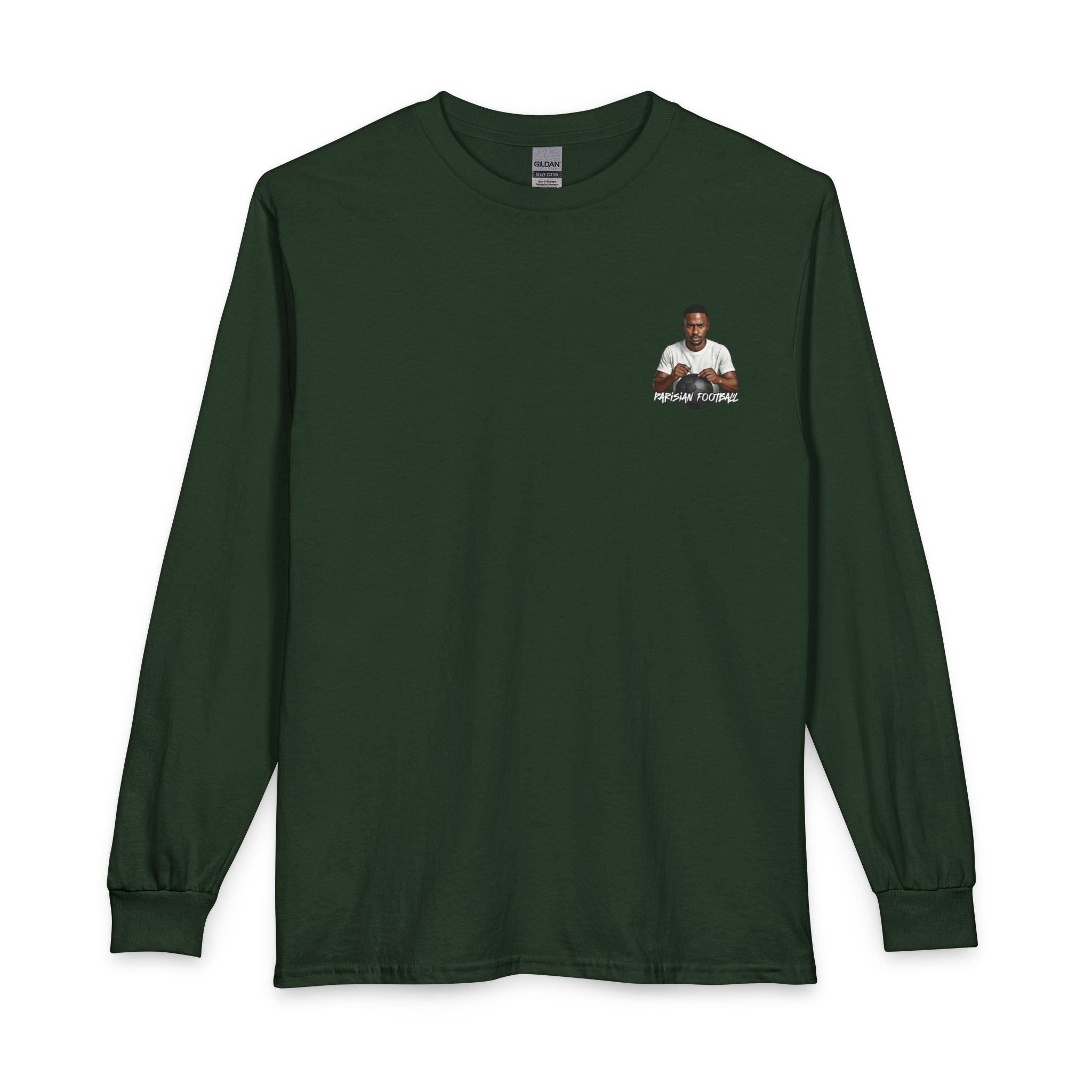Long Sleeve T-Shirt — Minimal Pocket Basketball Player Graphic