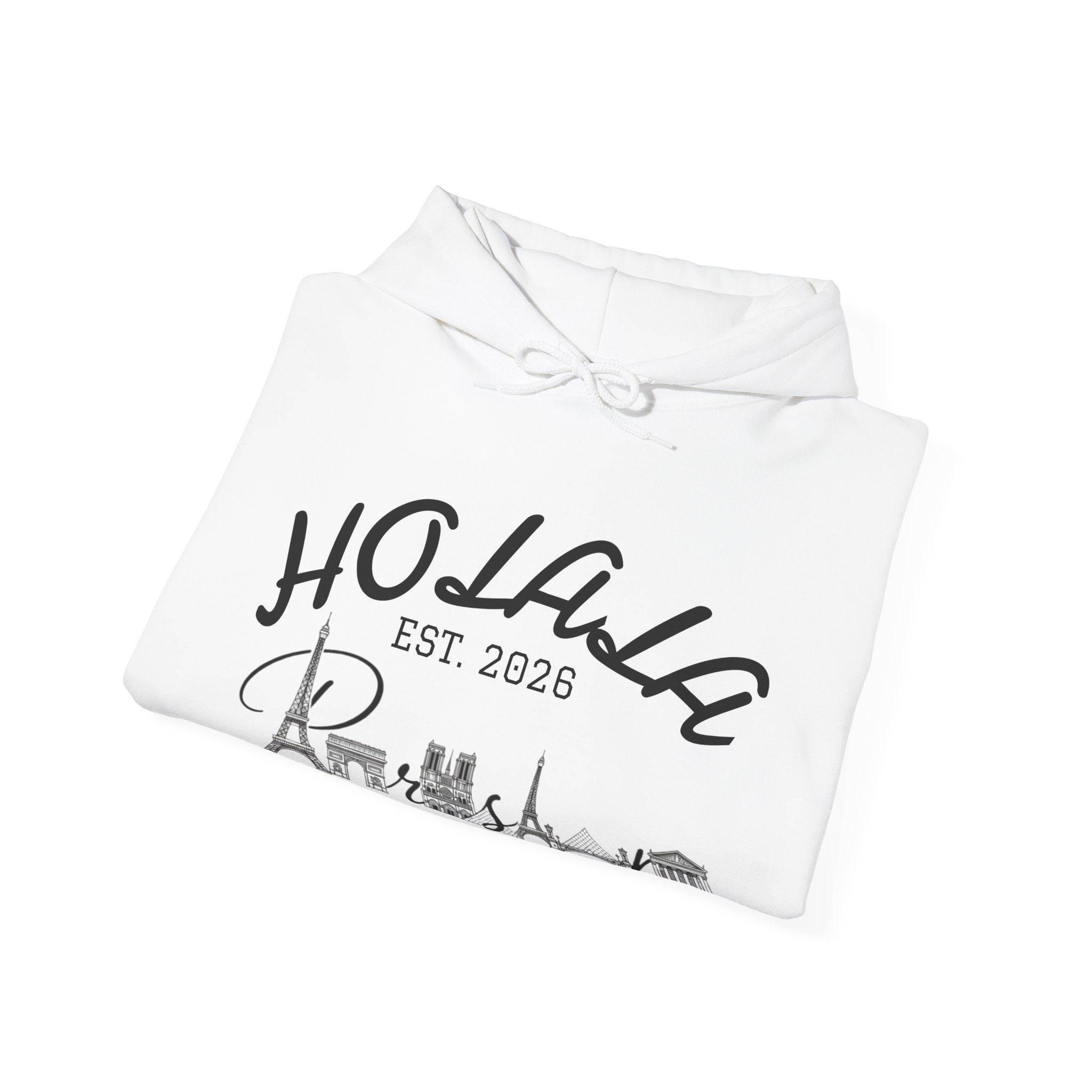 HOLAHA City Skyline Hoodie – 'EST. 2026' Spanish Greeting Sweatshirt