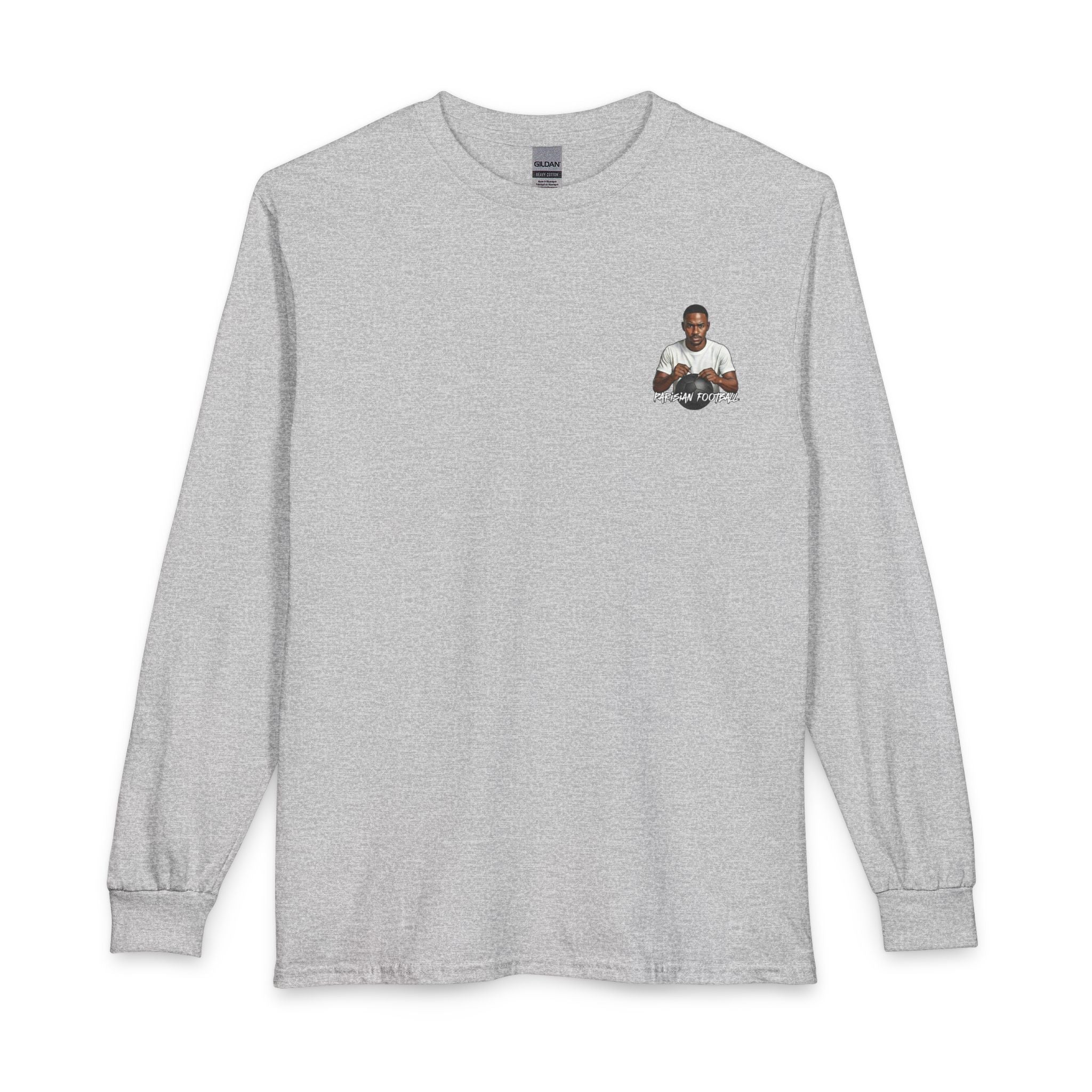 Long Sleeve T-Shirt — Minimal Pocket Basketball Player Graphic