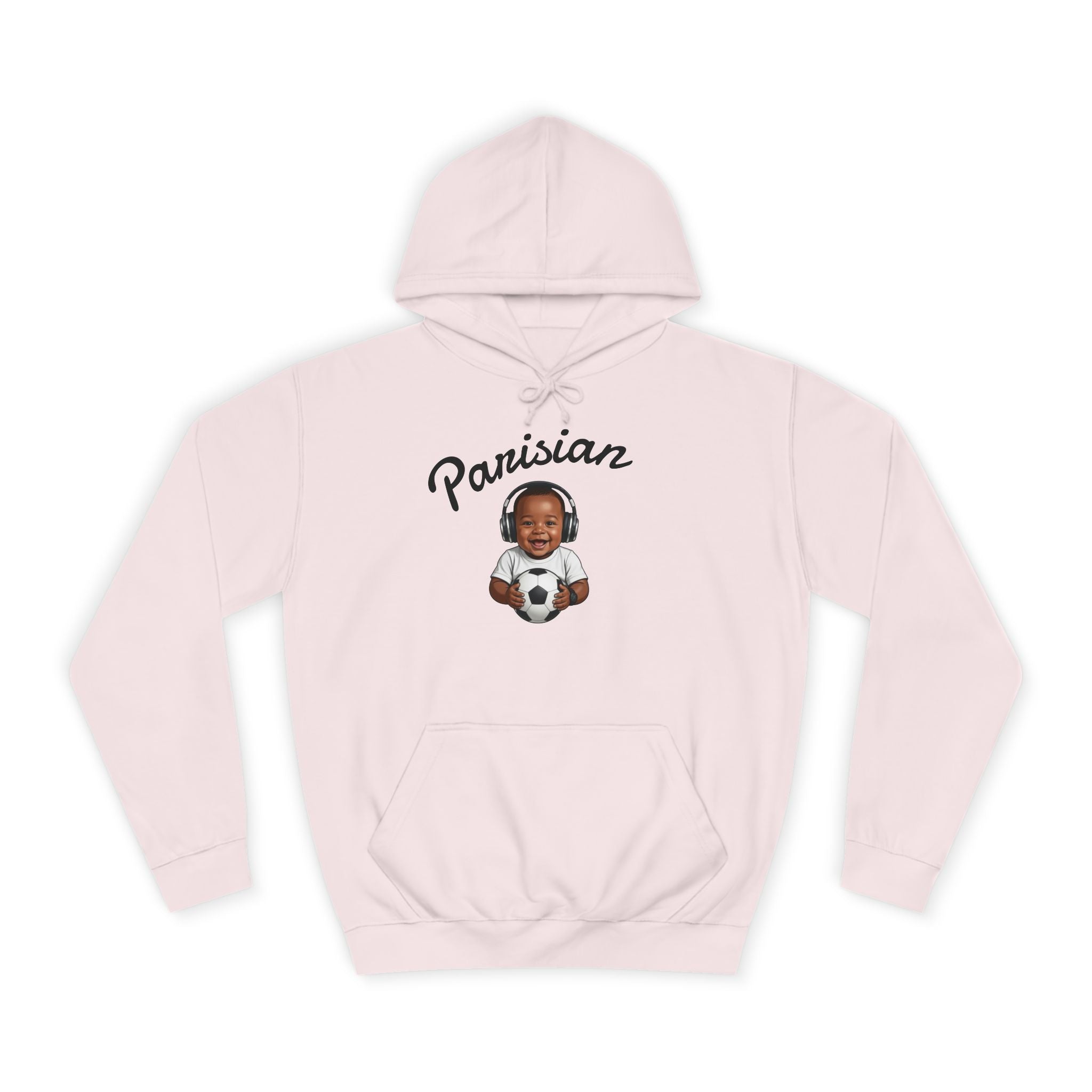 Parisian Baby Soccer Hoodie — Cute Infant Illustration Pullover