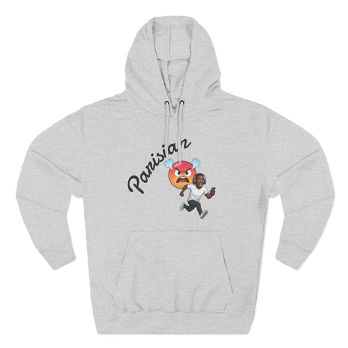 Angry Emoji Chase Hoodie — Funny Running Man Graphic Hoodie