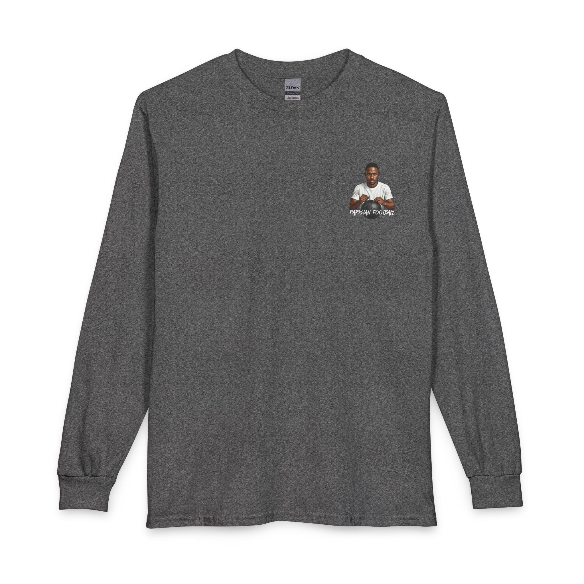 Long Sleeve T-Shirt — Minimal Pocket Basketball Player Graphic